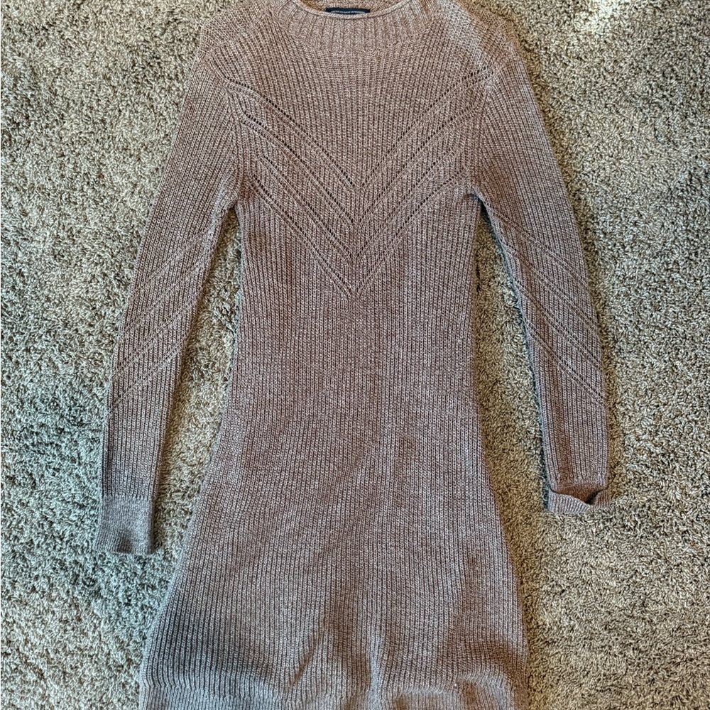 American Eagle Outfitters Brown Knit Sweater Dress